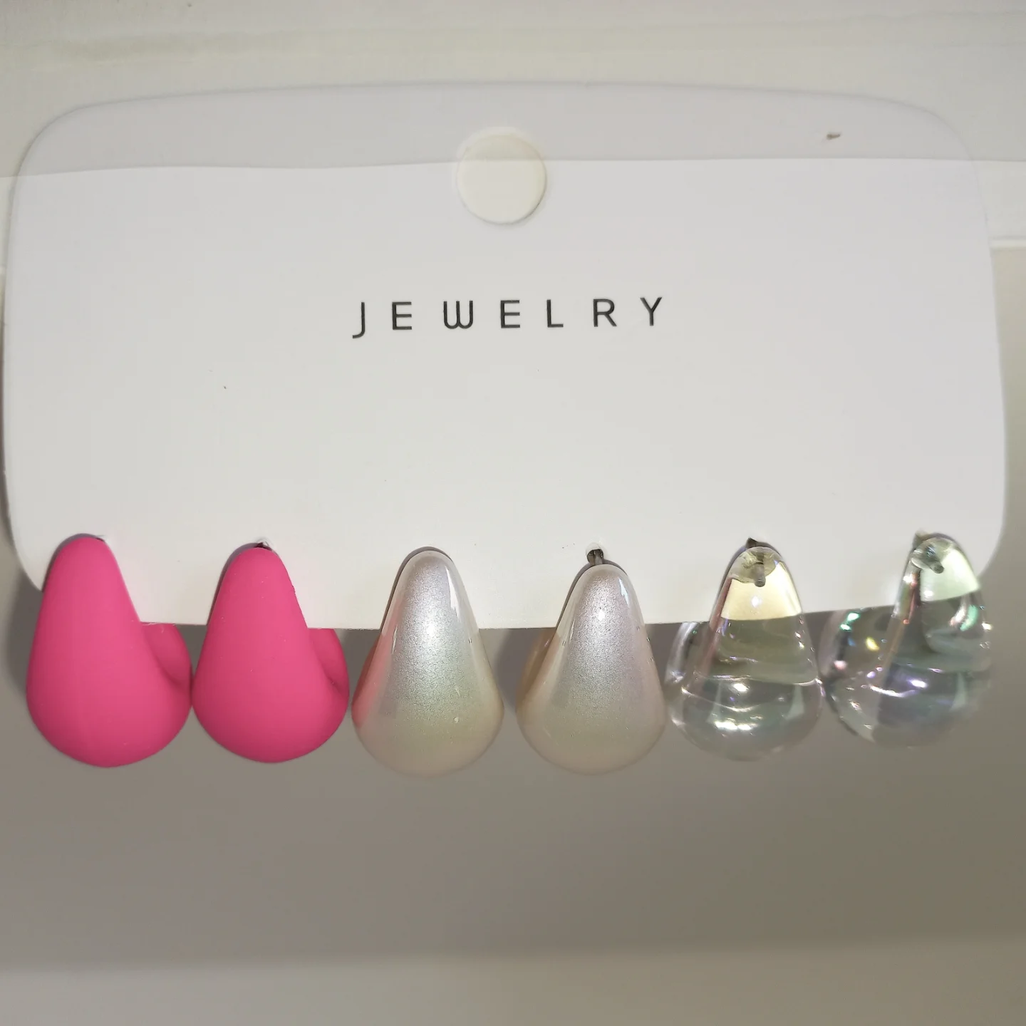 Hollow Teardrop Statement Drops
