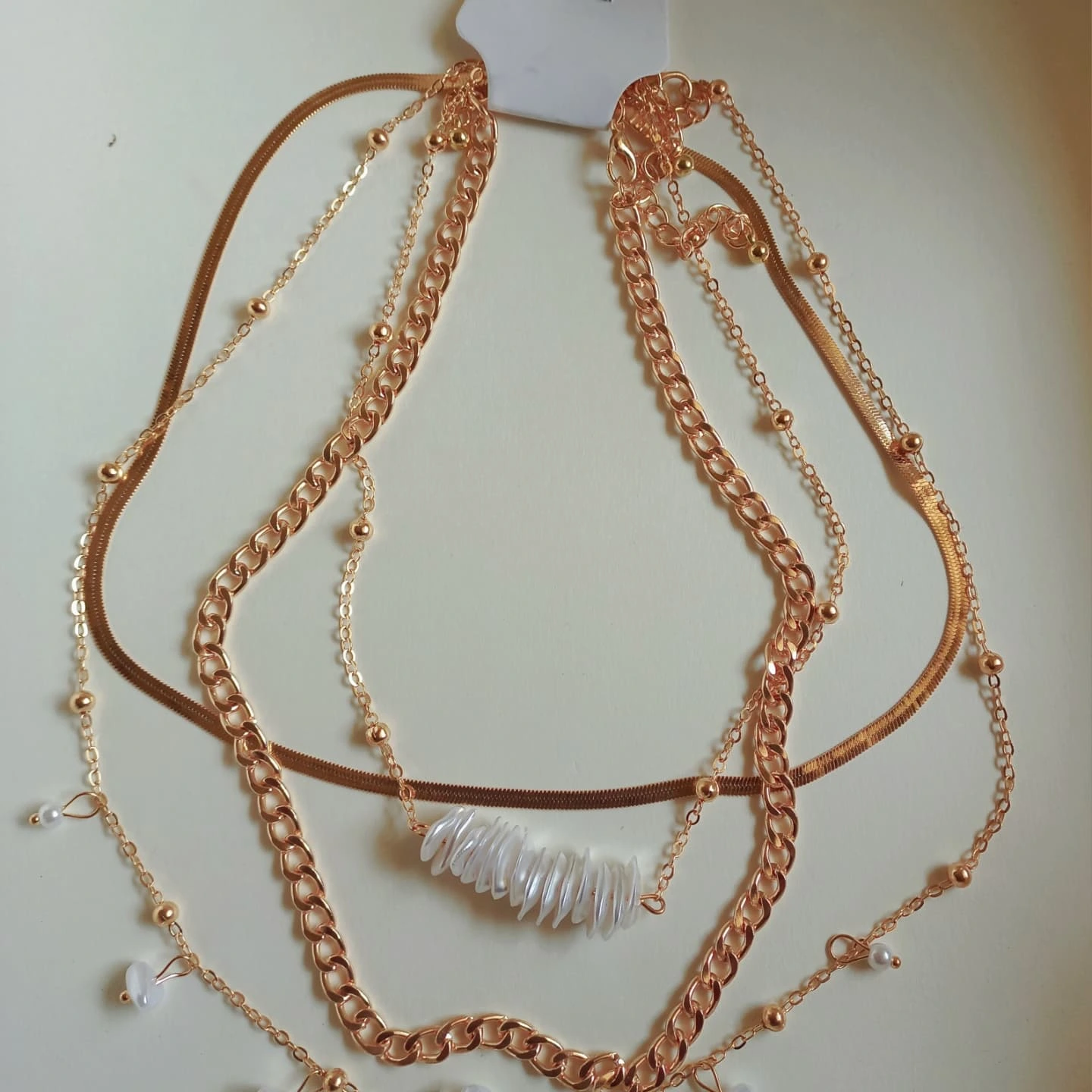 Multi-Strand Layered Chain Necklace